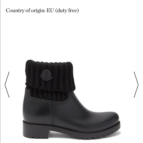 Moncler Ginette rain boot with knit cuff - Picture 5 of 9